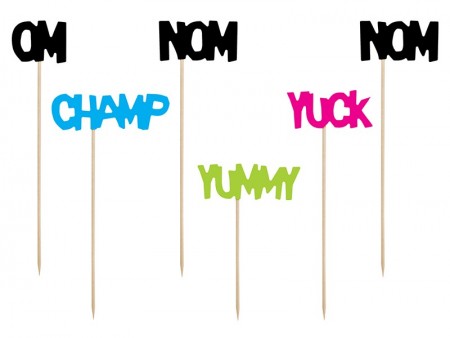 6 Cake toppers Monstres -...