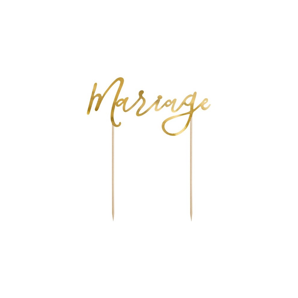 Décorations de gâteau Mariage - or