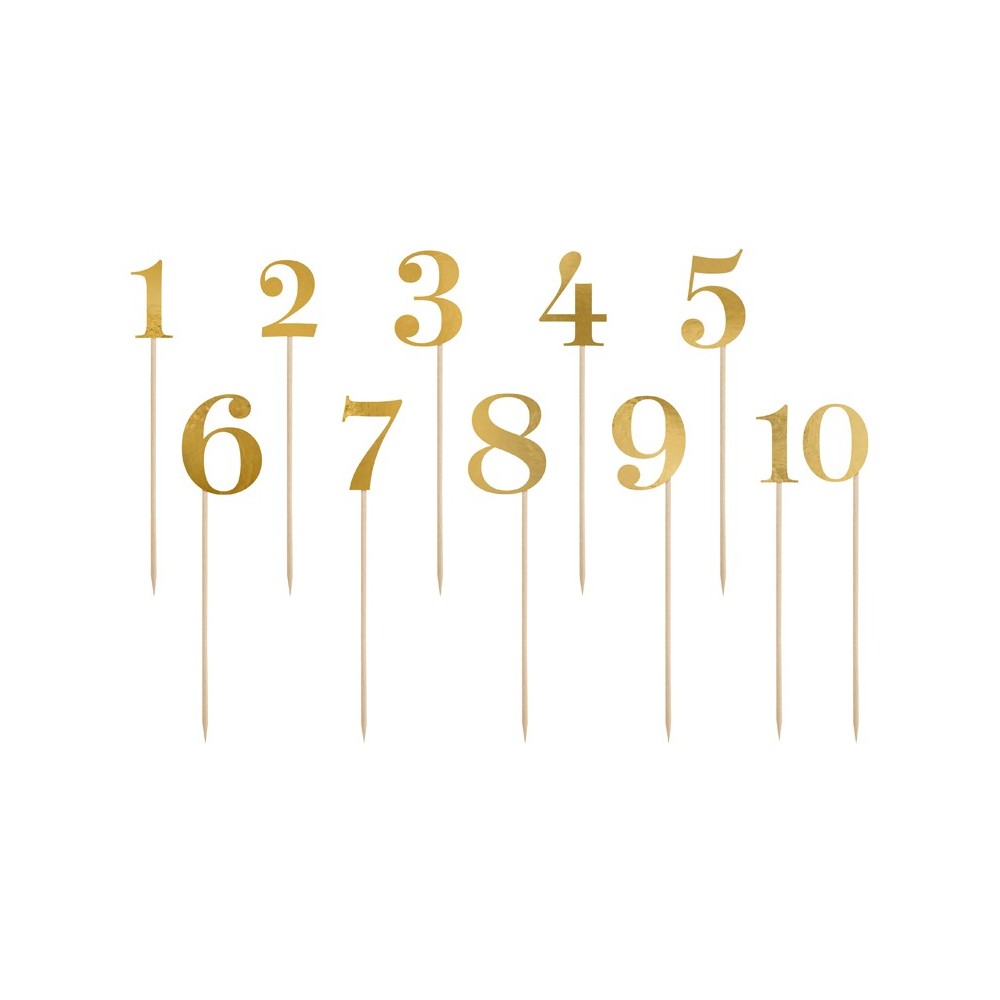 11 Chiffres de table - or