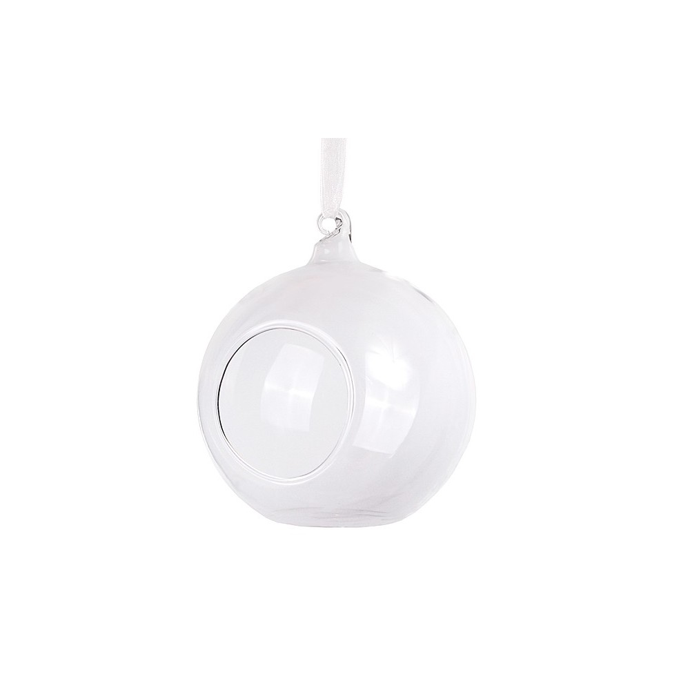 4 Boules en verre ouvertes avec ruban