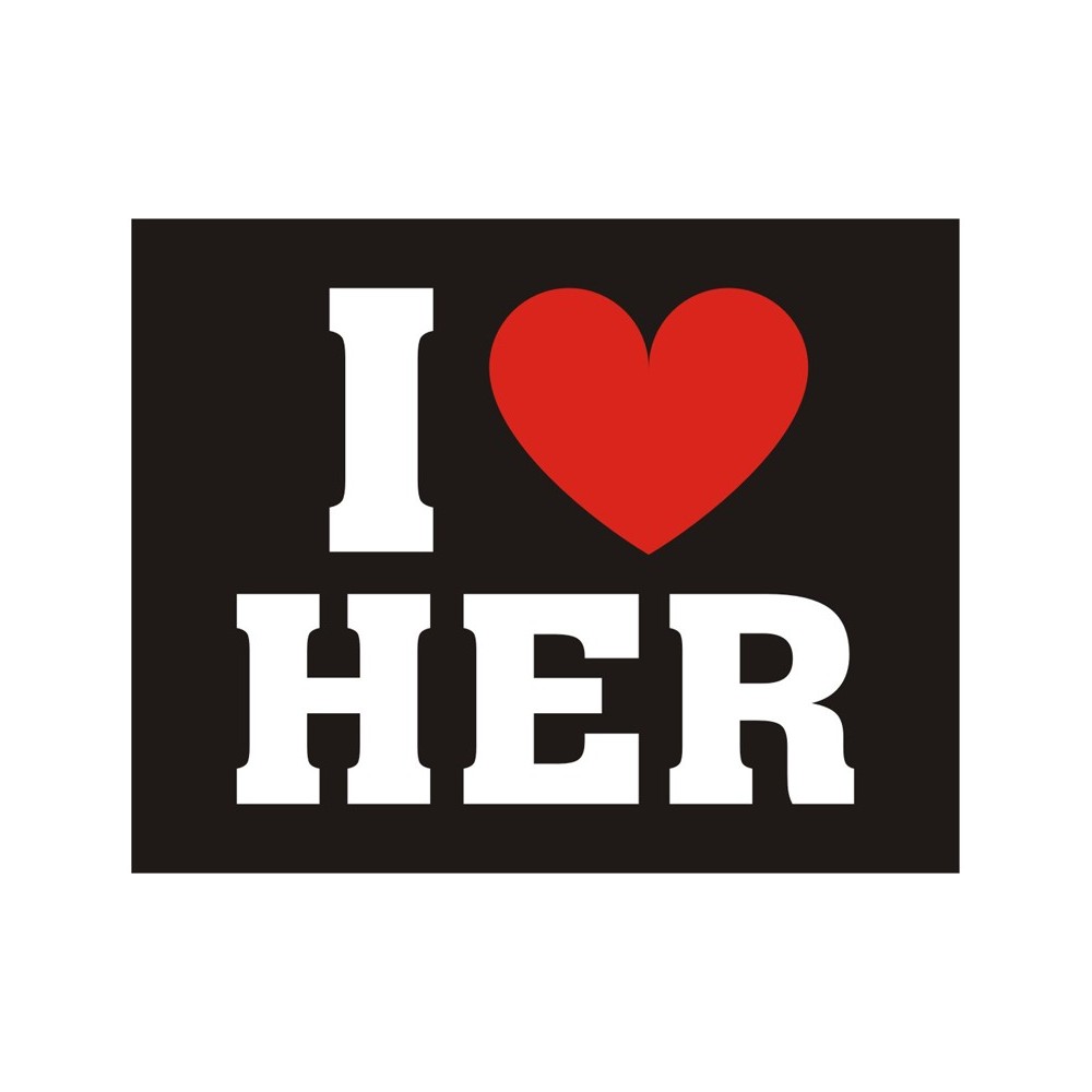 2 Autocollants pour les chaussures I love her