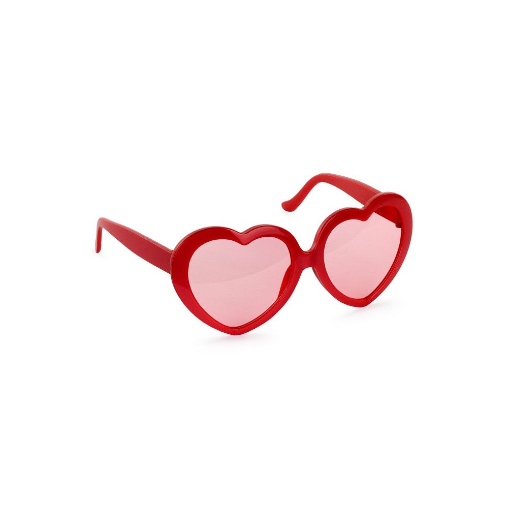 Lunettes coeurs - rouges