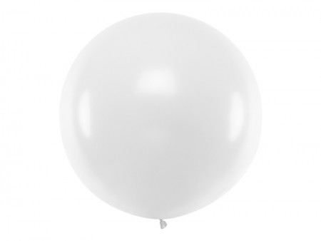 Ballon rond 1m - Blanc Pastel