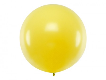 Ballon rond 1m - Jaune pastel