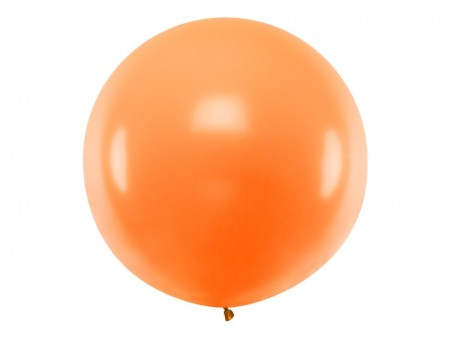 Ballon rond 1m - Orange Pastel
