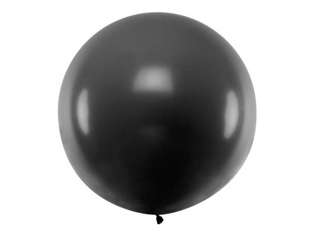 Ballon rond 1m - Noir Pastel