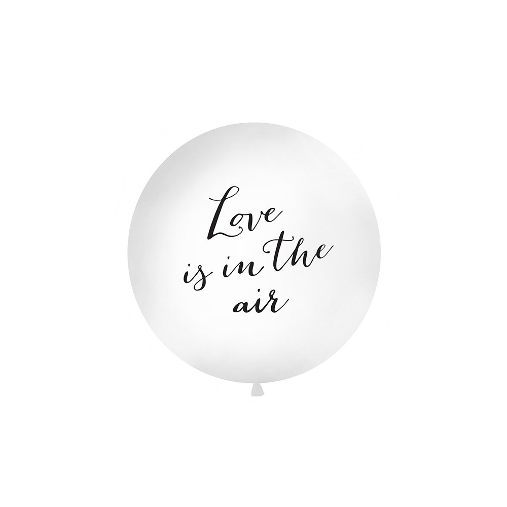 Ballon géant 1 m - Love is in the air - blanc