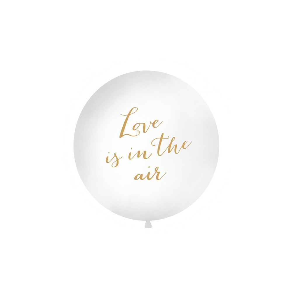 Ballon 1m - L'amour est dans l'air - blanc