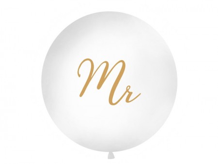 Ballon 1m - Mr - blanc