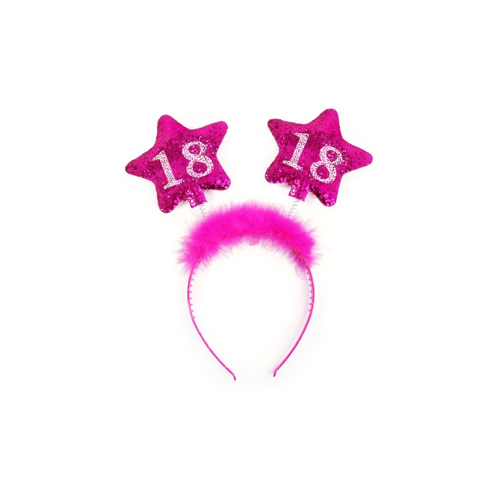 Bandeau avec étoiles 18 rose