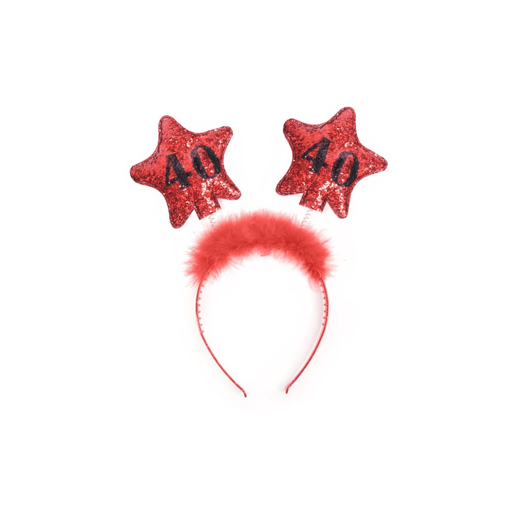 Bandeau avec étoiles 40 rouge