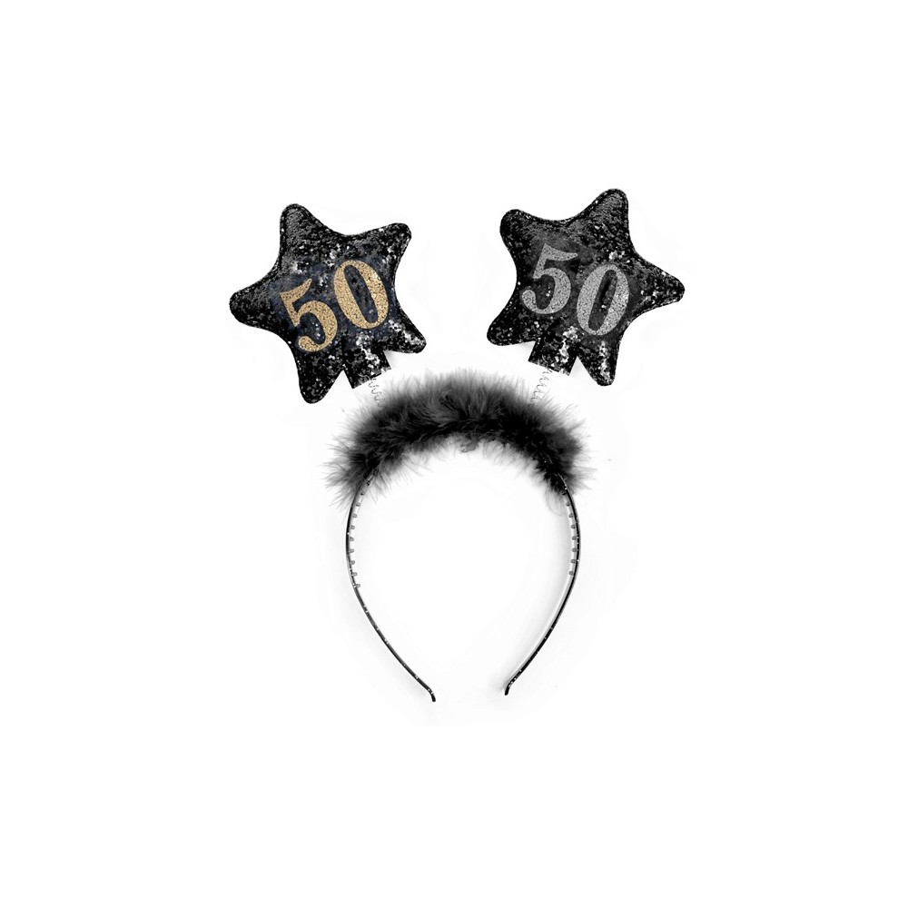 Bandeau avec étoiles 50 noir