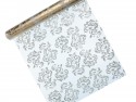 Organza imprimé- blanc+F297:F337- 0,36 x 9m