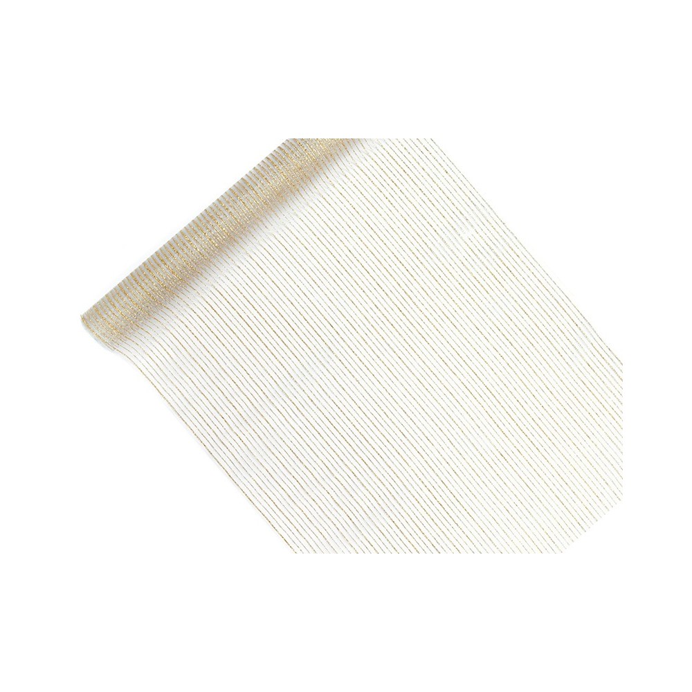 Organza imprimé- blanc - 0,48 x 9m