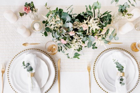 Organza imprimé- blanc -...