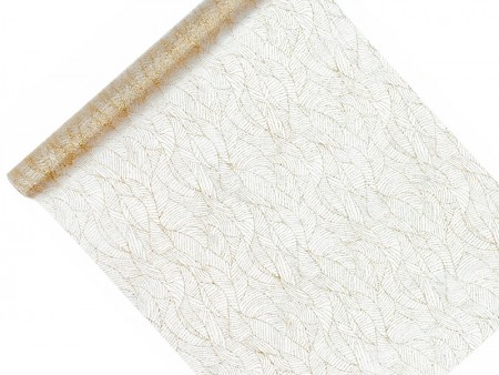 Organza imprimé- blanc -...