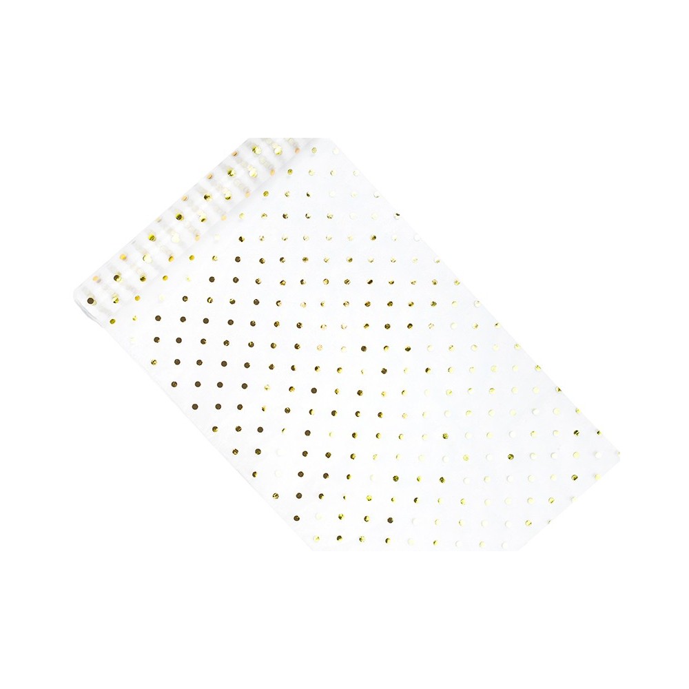 Organza imprimé- blanc - 0,36 x 9m