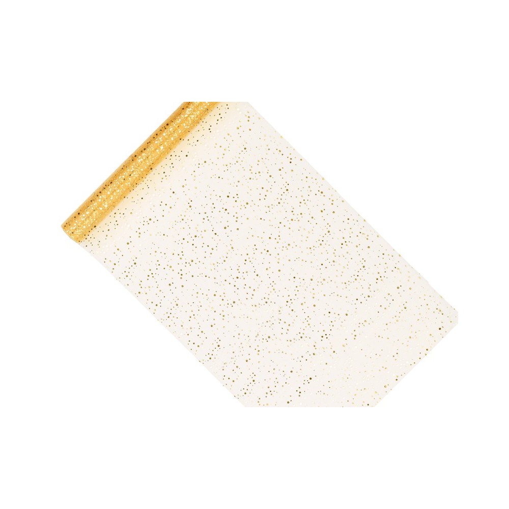 Organza Glittery - or - 0,36 x 9m