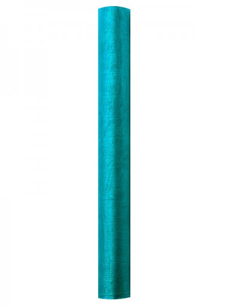 Organza uni - turquoise -...