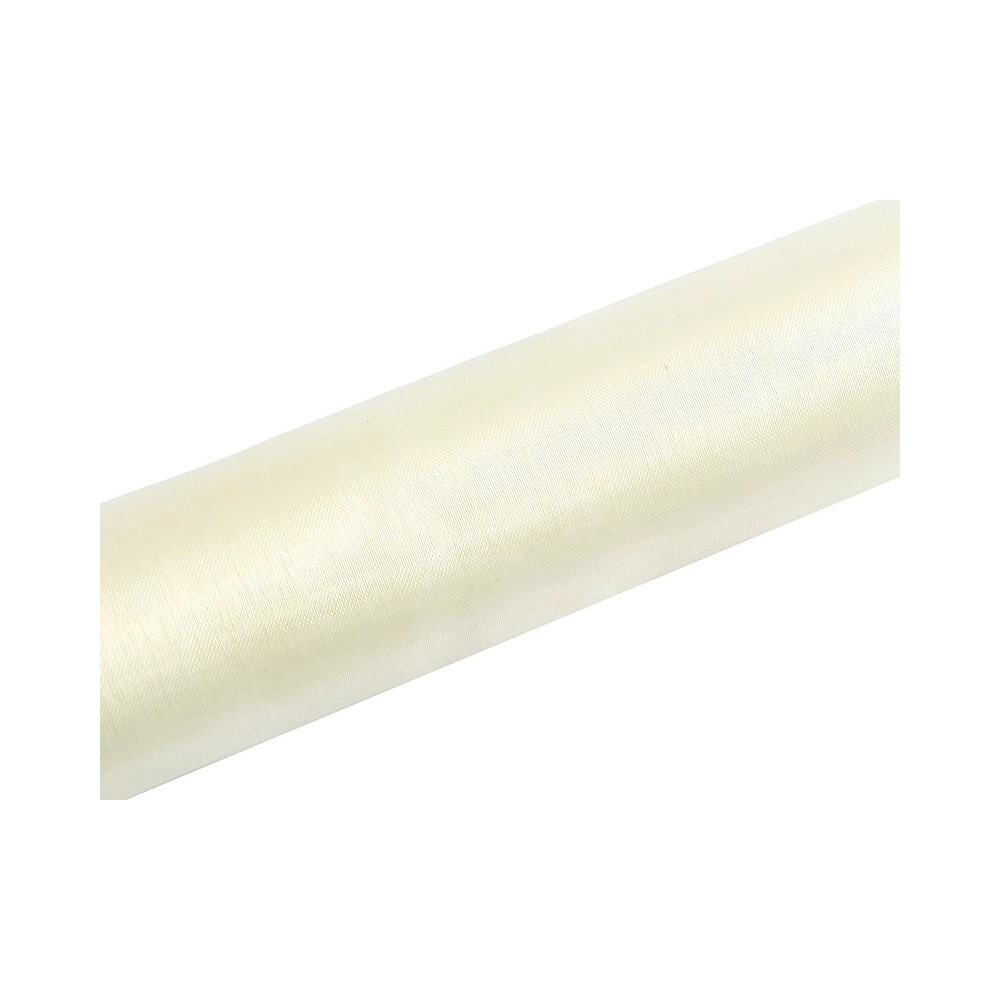 Organza uni - crème pâle - 0,16 x 9m
