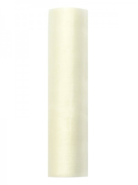 Organza uni - crème pâle -...