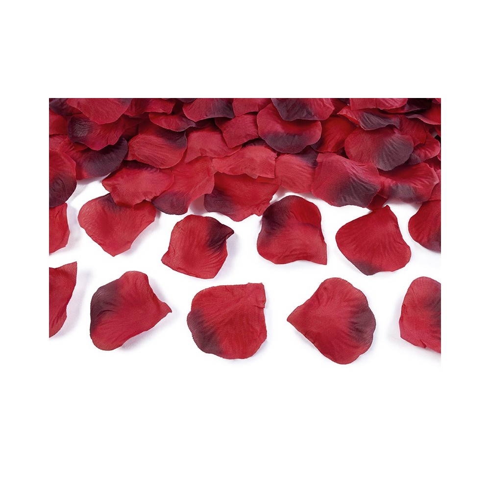 100 Pétales de rose dans un sac - rouge