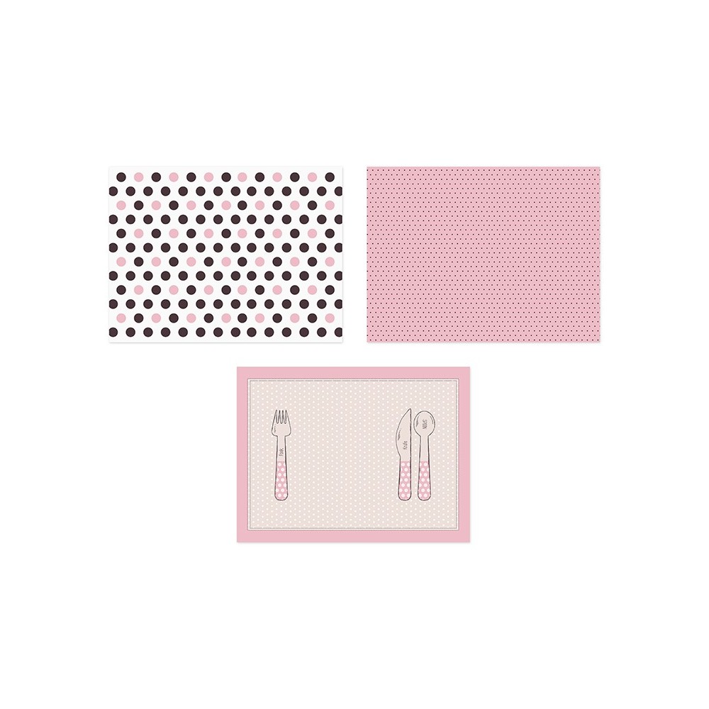 6 Sets de table en papier Bonbons - Assortment