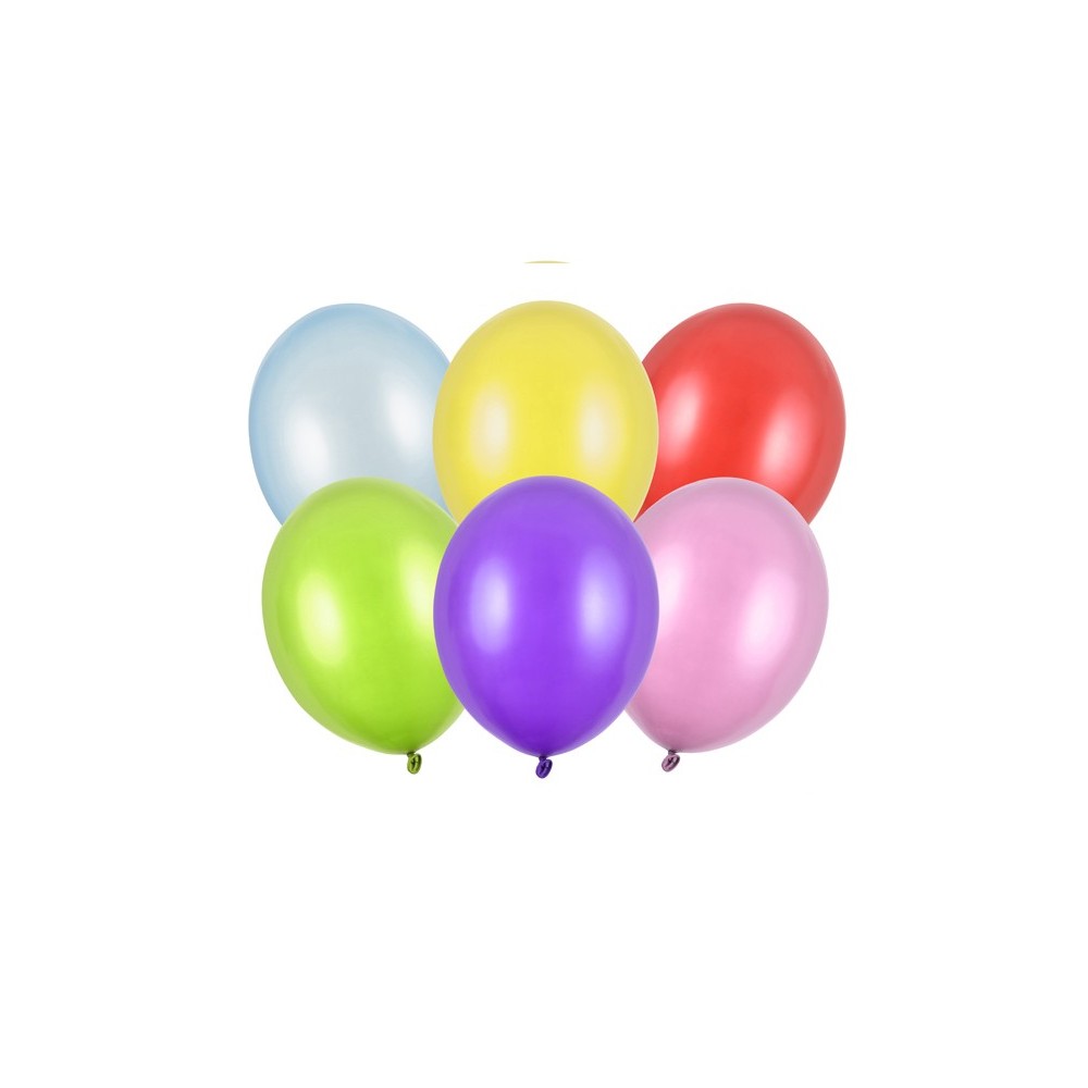 100 Ballons Strong 23 cm - Méllange métallique