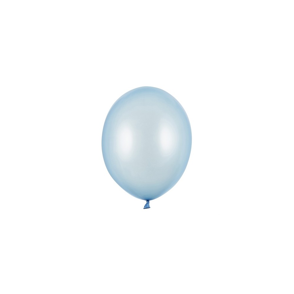 100 Ballons Strong 23 cm - Metallisé Baby Blue
