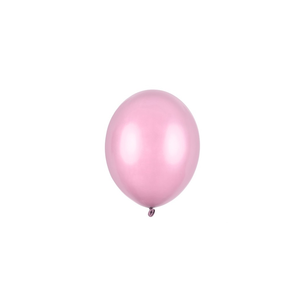 100 Ballons Strong 23 cm - Rose bonbon métallique