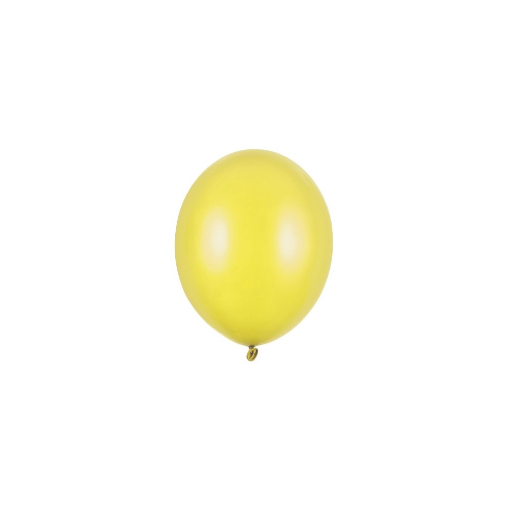 100 Ballons Strong 23 cm - Metallic Lemon Zest