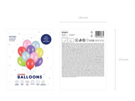 10 Ballons 27cm métallique