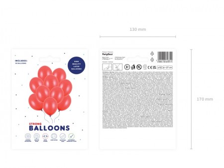 10 Ballons 27cm - Rouge...