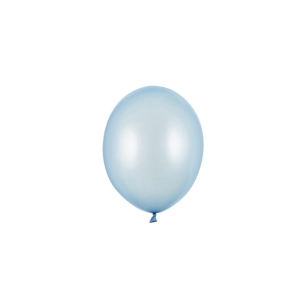 50 Ballons 27cm - bleu bébé métallique