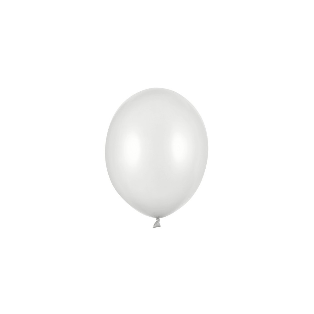 10 Ballons 27cm - neige argente métallique