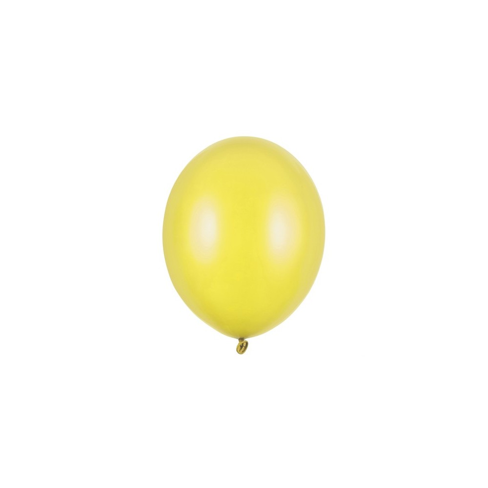 100 Ballons Strong 27cm - Zeste de citron métallique