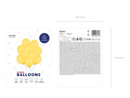 10 Ballons 27cm - Jaune...