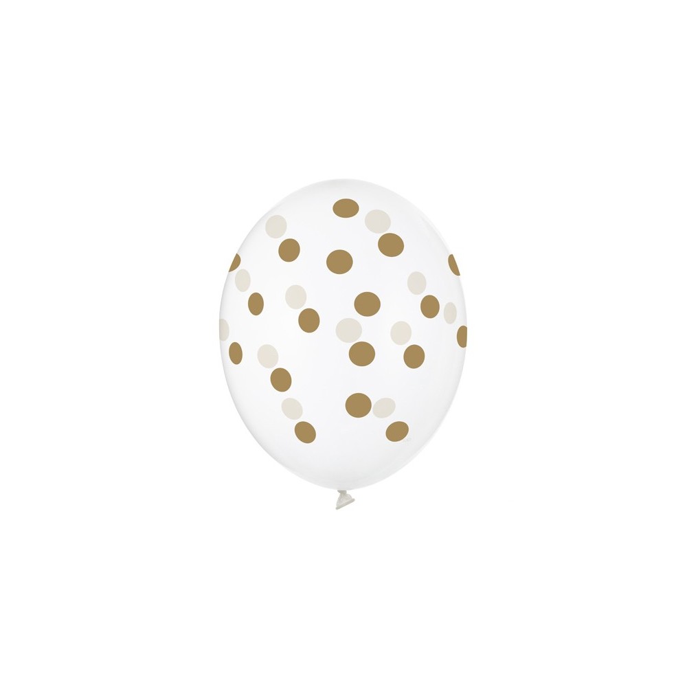 50 Ballons 30 cm - Pois - cristal clair