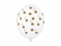 6 Ballons 30 cm - Pois - Cristal clair