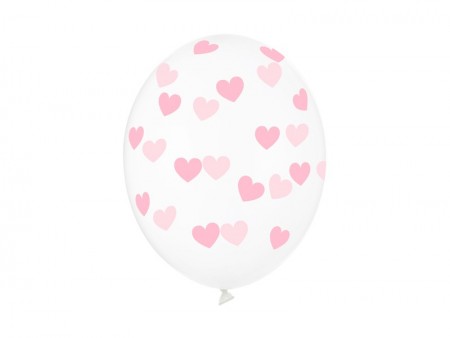 6 Ballons 30 cm - Coeurs -...