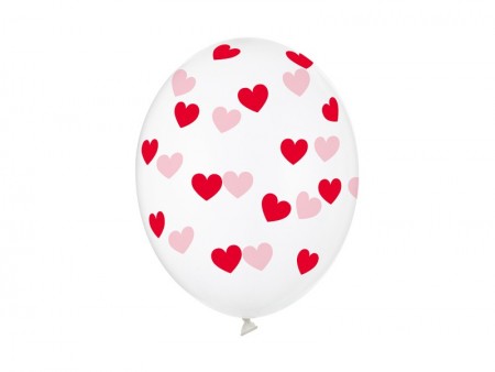 6 Ballons 30 cm - Coeurs -...