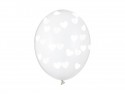 6 Ballons 30 cm - Coeurs - Cristal clair