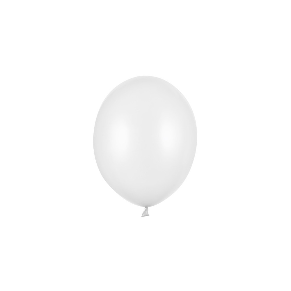 50 Ballons 30 cm - Blanc pur métallique