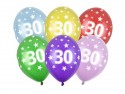 50 Ballons 30 cm - 30ème anniversaire - Méllange métallique