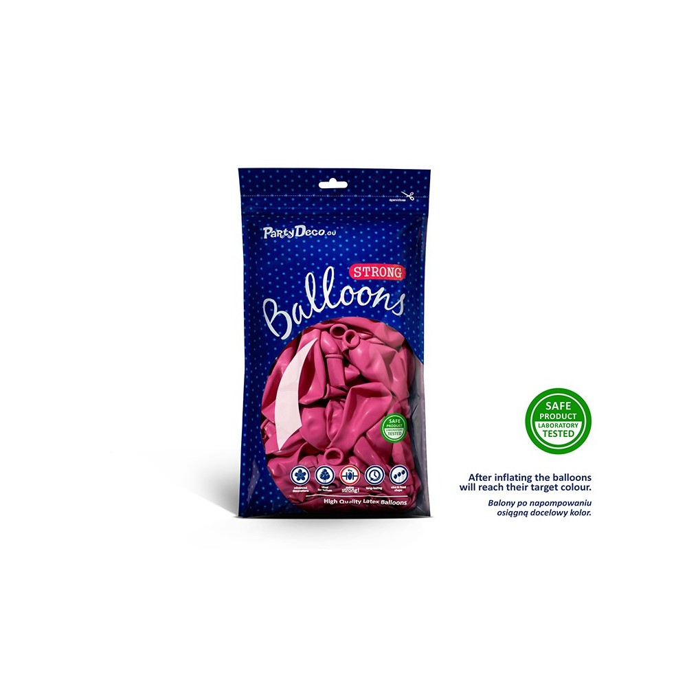 100 Ballons Strong 30 cm - Rose chaud pastel