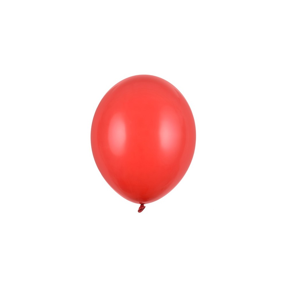 100 Ballons Strong 30 cm - Rouge coquelicot pastel