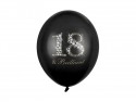 50 Ballons 30 cm - 18 & Brillant - Noir Pastel