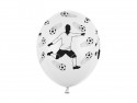 50 Ballons 30 cm - Footballeur et ballons - Blanc Pastel