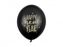 6 Ballons 30 cm - Happy New Year - Noir Pastel