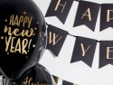 6 Ballons 30 cm - Happy New Year - Noir Pastel